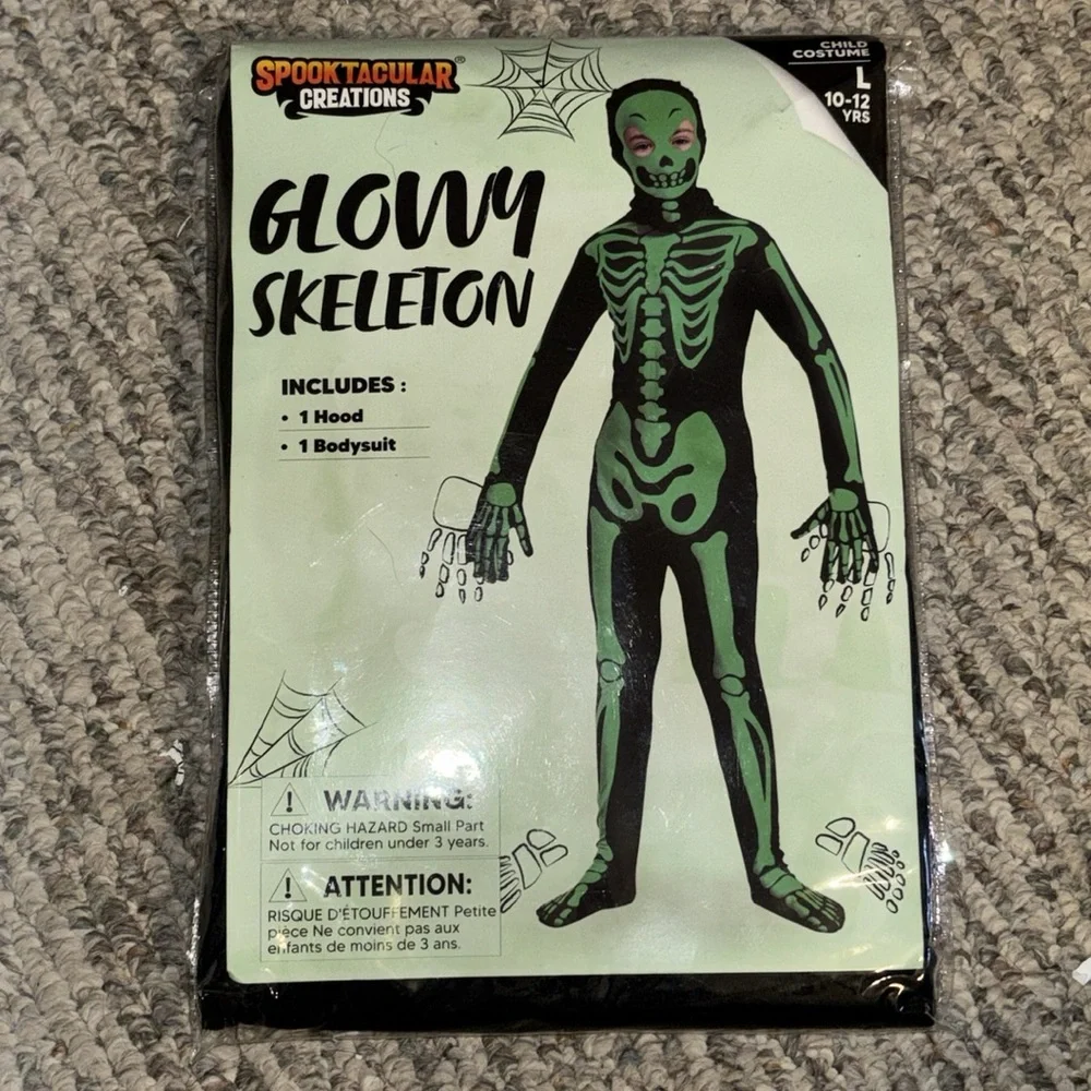 Spooktacular Creations Skeleton Glow‎ in the Dark Halloween Costume Size Large